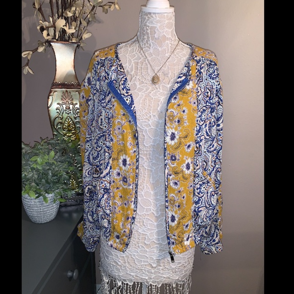 Lightweight Paisley and Floral Jacket